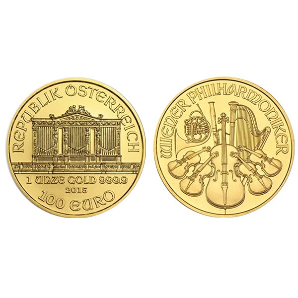 ウィーンハーモニー金貨1/10oz（オンス）の重さと直径と品位等｜色石BANK