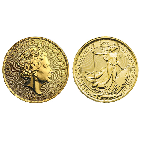 ブリタニア金貨1oz（オンス）の重さと直径と品位等｜色石BANK