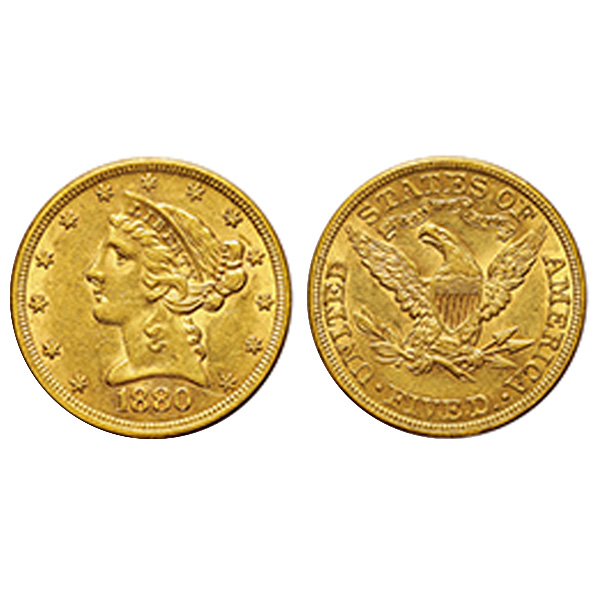 アメリカ5ドル金貨の重さと直径と品位等｜色石BANK