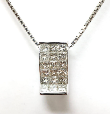 ダイヤモンドネックレス 1.00ct K18WG/Pt850の買取実績｜色石BANK 