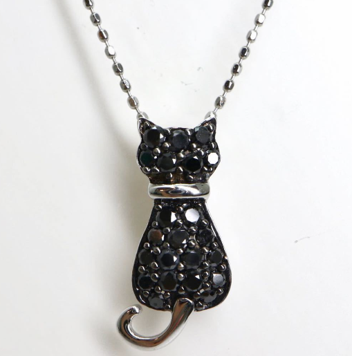 【鑑別書付き】K18WG・天然ブラックダイヤモンドネックレス・豪華20.00ct（4.77ｇ） K18WG ブラックダイヤモンドネックレス 100カラットAAAA