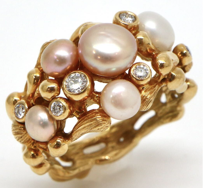 ダイヤモンド/本真珠リング8.9gの買取実績｜色石BANK 