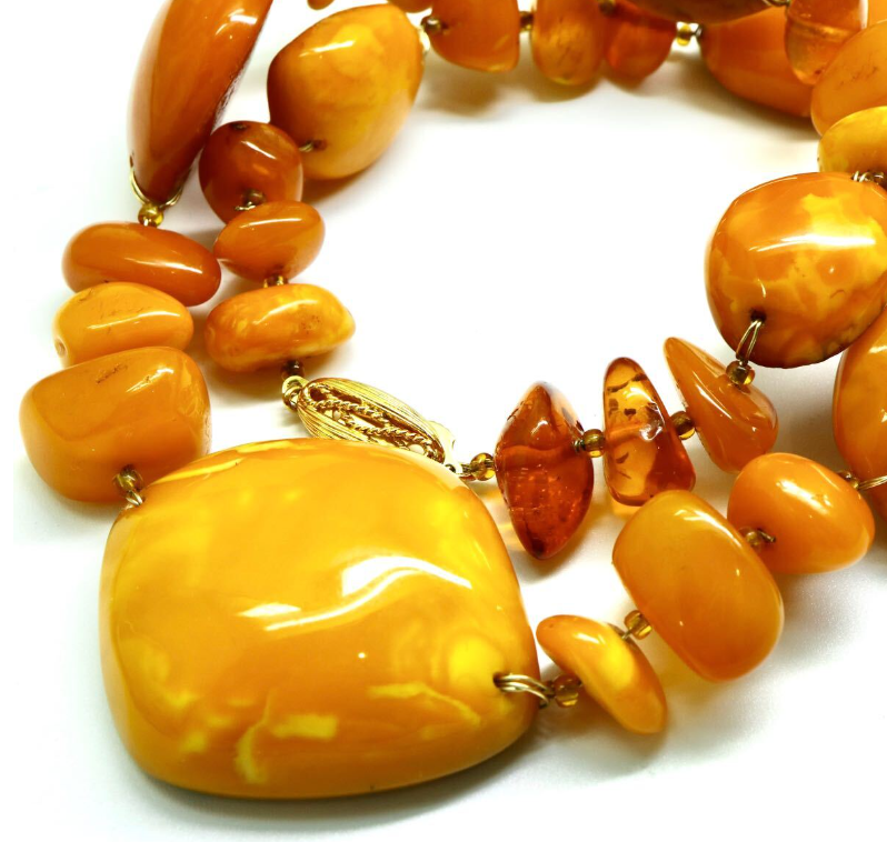 天然本琥珀ネックレスの買取実績｜色石BANK 