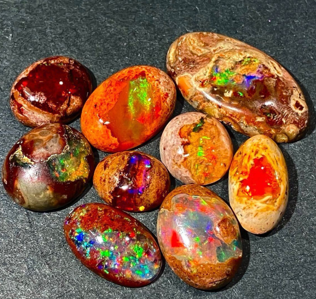 ［天然カンテラオパールおまとめ 50ct］ルース 裸石 宝石 opal jewelry ジュエリー 遊色 天然カンテラオパール10点おまとめ］50ct ルース 裸石 宝石 ジュエリー