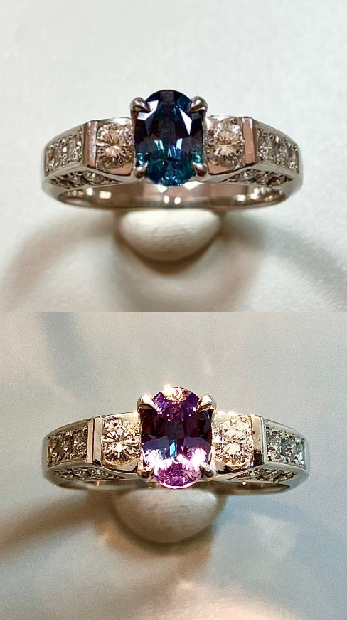アレキサンドライト 0.8ct リングの買取実績｜色石BANK