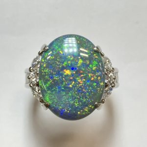 ブラックオパール　7.92ct　リング