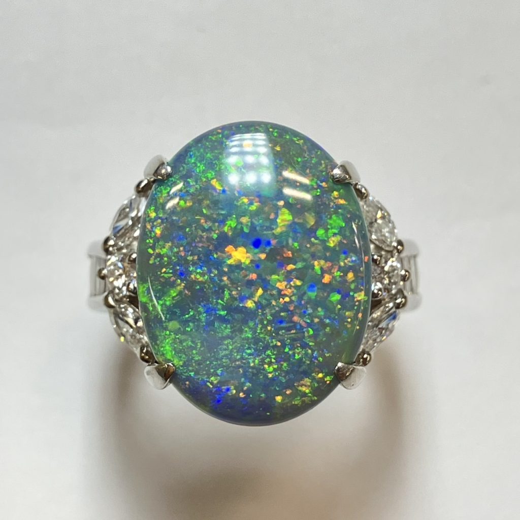 ブラックオパール　7.92ct　リング