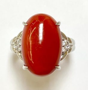 サンゴ　10.95ct　リング