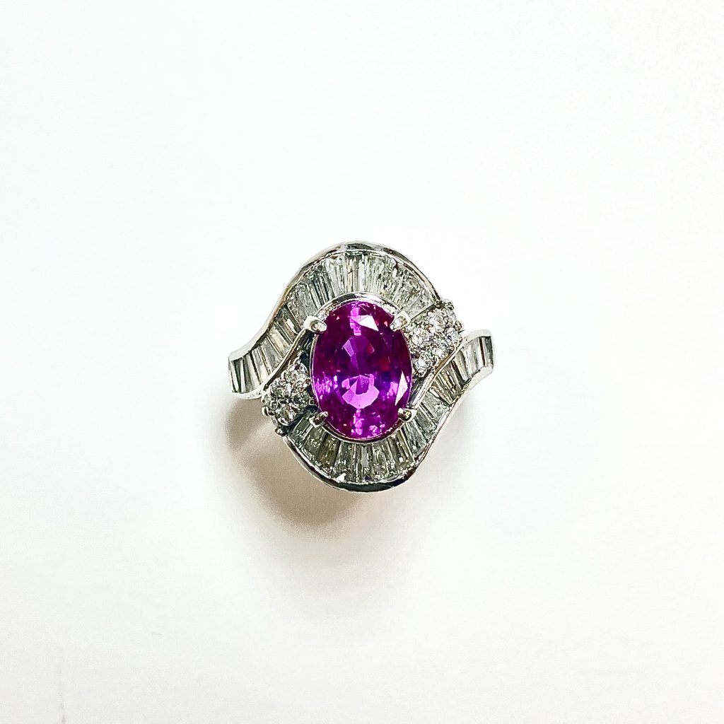 ピンクサファイア　3.011ct　リング