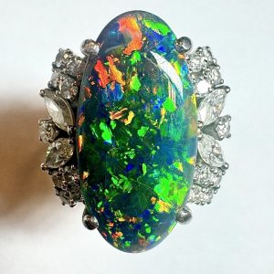 ブラックオパール　6.34ct　リング