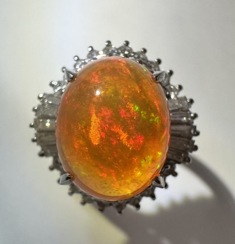 ファイアーオパール　5.01ct　リング