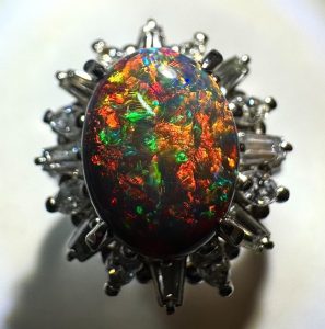 ブラックオパール　4.52ct　リング