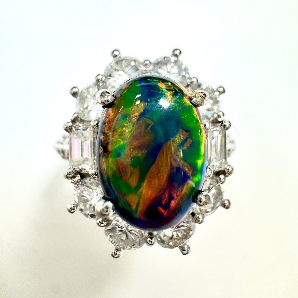 ブラックオパール　4.33ct　リング