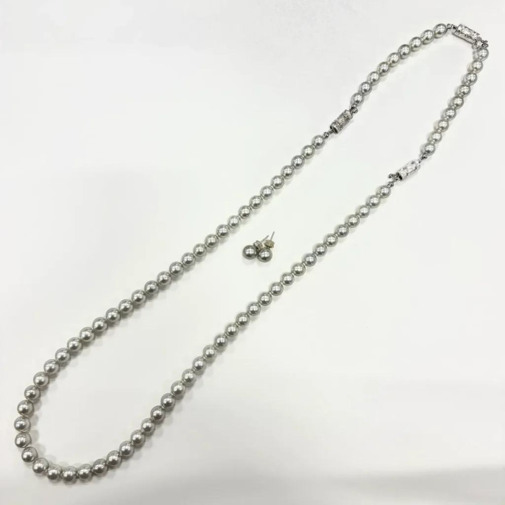 パール　ネックレスイヤリングセット