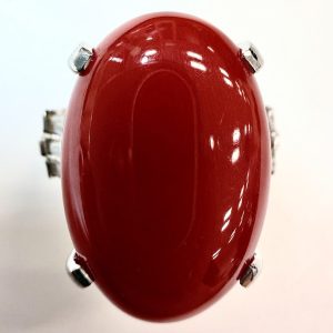 サンゴ　9ct　リング