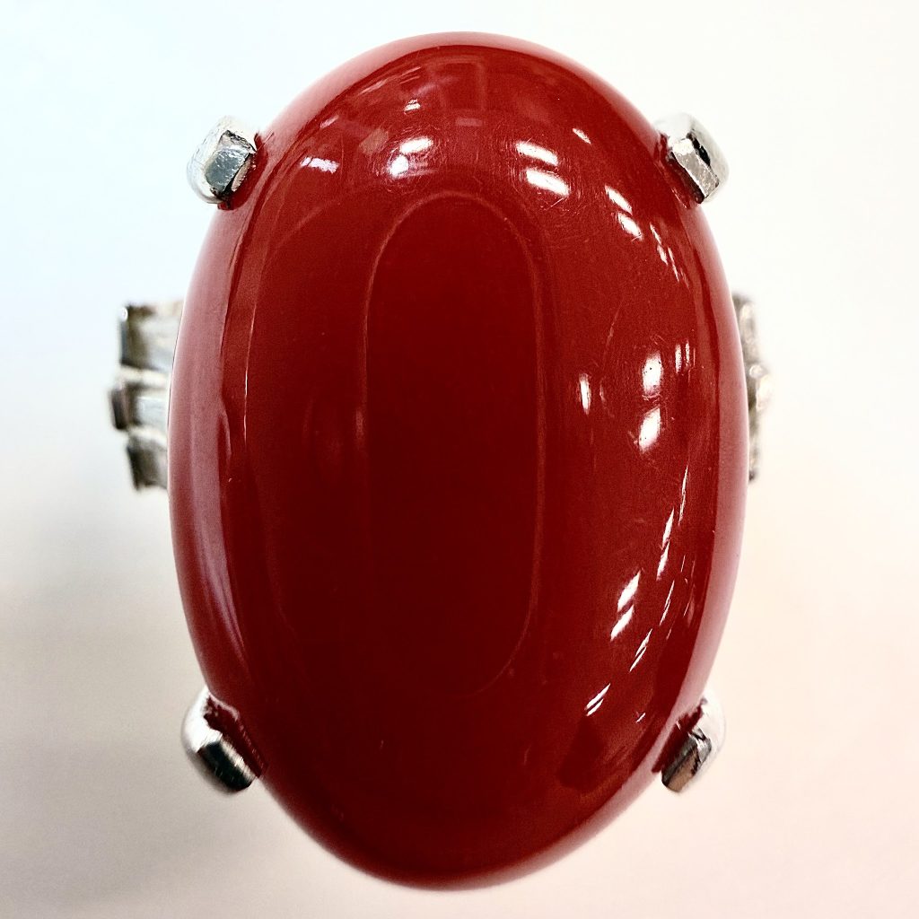 サンゴ　9ct　リング