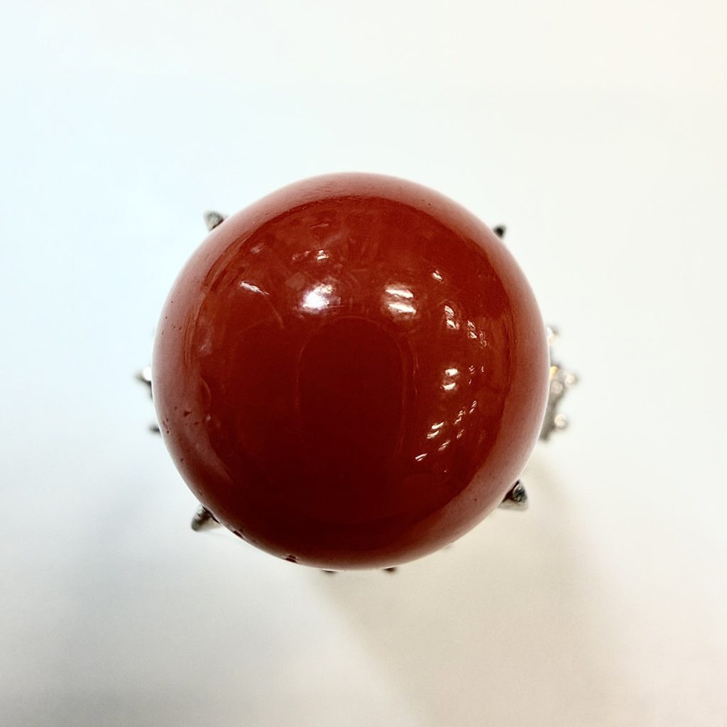 サンゴ　13ct　リング