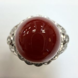 サンゴ　7ct　リング